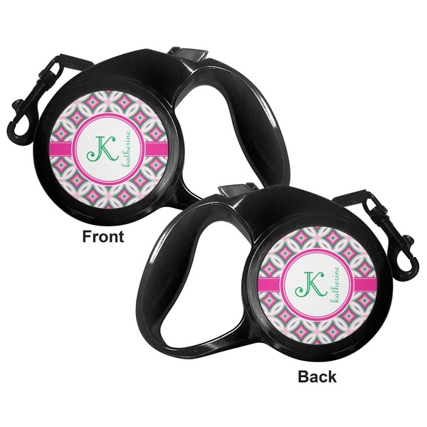 Linked Circles & Diamonds Retractable Dog Leash - Medium Large - Apvl