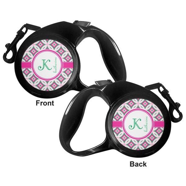 Linked Circles & Diamonds Retractable Dog Leash - Small - Apvl