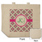 Linked Circles & Diamonds Reusable Cotton Grocery Bag - Front & Back View
