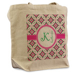 Linked Circles & Diamonds Reusable Cotton Grocery Bag (Personalized)
