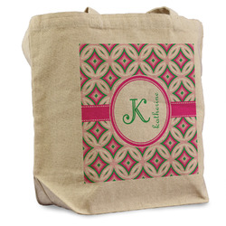 Linked Circles & Diamonds Reusable Cotton Grocery Bag - Single (Personalized)