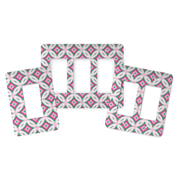 Linked Circles & Diamonds Rocker Light Switch Covers - Parent - ALL VARIATIONS