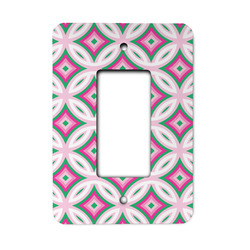 Linked Circles & Diamonds Rocker Style Light Switch Cover (Personalized)