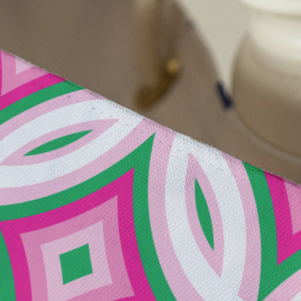 Linked Circles & Diamonds Large Rope Tote - Close Up View