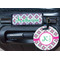Linked Circles & Diamonds Round Luggage Tag & Handle Wrap - In Context