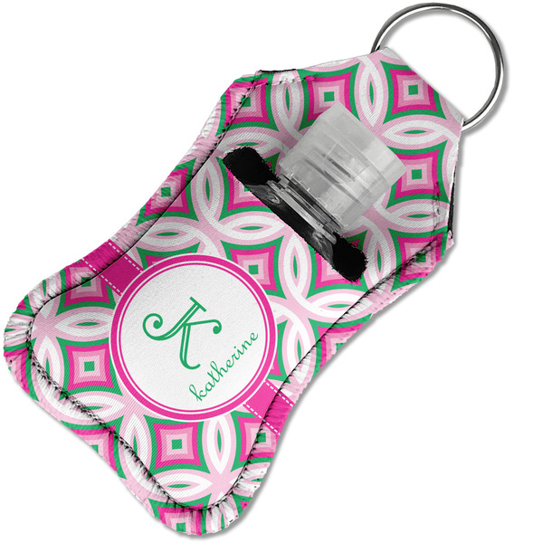 Linked Circles & Diamonds Sanitizer Holder Keychain - Small in Case