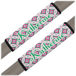 Linked Circles & Diamonds Seat Belt Covers (Set of 2) (Personalized)