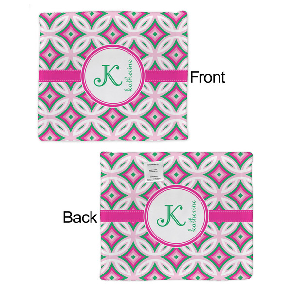Linked Circles & Diamonds Security Blanket - Front & Back View
