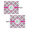 Linked Circles & Diamonds Security Blanket - Front & Back View