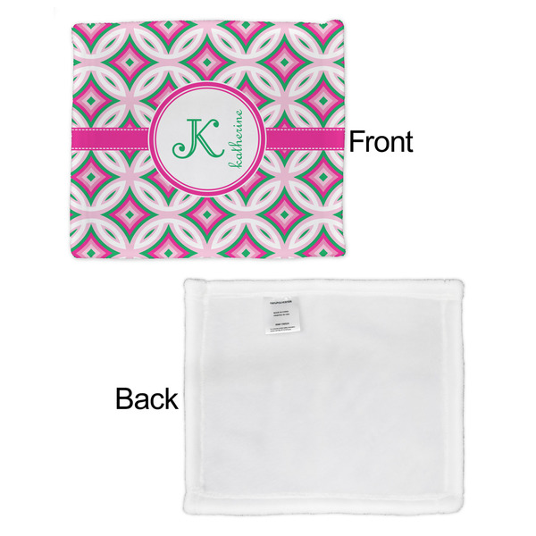 Linked Circles & Diamonds Security Blanket - Front & White Back View