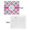 Linked Circles & Diamonds Security Blanket - Front & White Back View