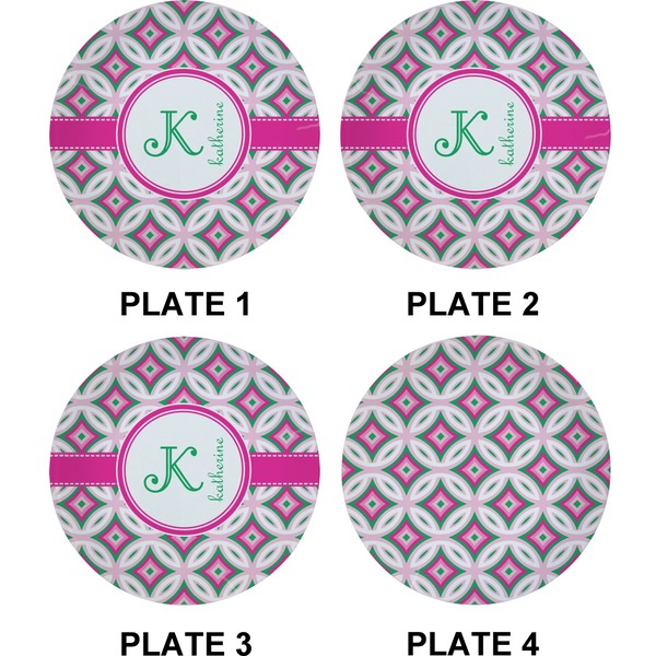 Linked Circles & Diamonds Set of Appetizer / Dessert Plates (Approval)