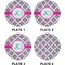 Linked Circles & Diamonds Set of Appetizer / Dessert Plates (Approval)