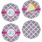 Linked Circles & Diamonds Set of Appetizer / Dessert Plates