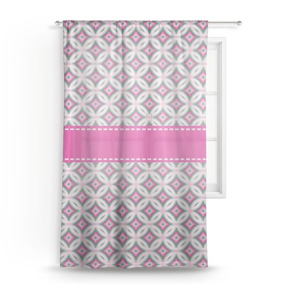 Custom Linked Circles & Diamonds Sheer Curtain - 50"x84"