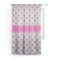 Linked Circles & Diamonds Sheer Curtain With Window and Rod