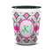 Linked Circles & Diamonds Ceramic Shot Glass - 1.5 oz - Two Tone - Set of 4 (Personalized)