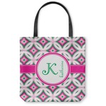 Linked Circles & Diamonds Canvas Tote Bag - Large - 18"x18" (Personalized)