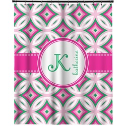 Linked Circles & Diamonds Extra Long Shower Curtain - 70"x84" (Personalized)