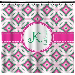 Linked Circles & Diamonds Shower Curtain (Personalized)