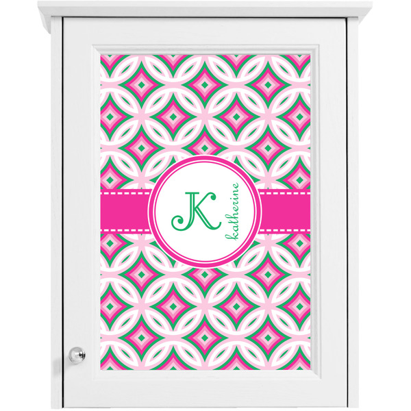 Linked Circles & Diamonds Single Cabinet Decal