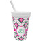 Linked Circles & Diamonds Sippy Cup with Straw (Personalized)