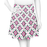 Linked Circles & Diamonds Skater Skirt - Small