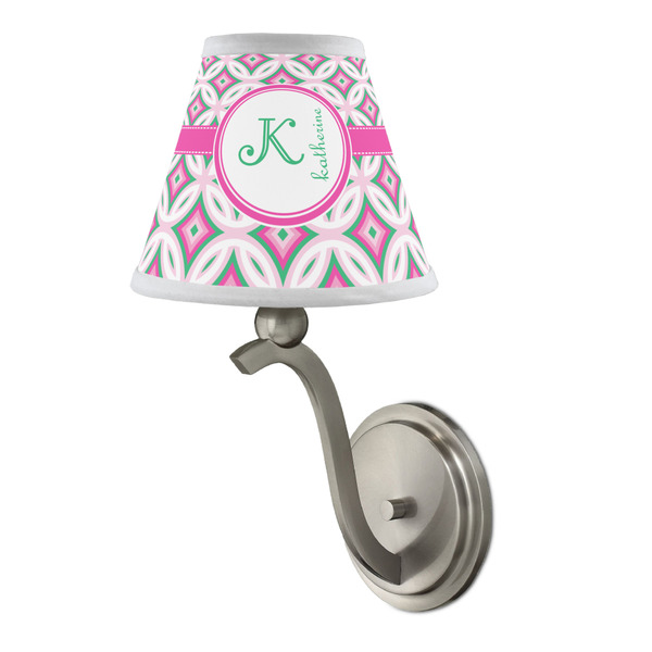 Linked Circles & Diamonds Small Chandelier Lamp - LIFESTYLE (on wall lamp)