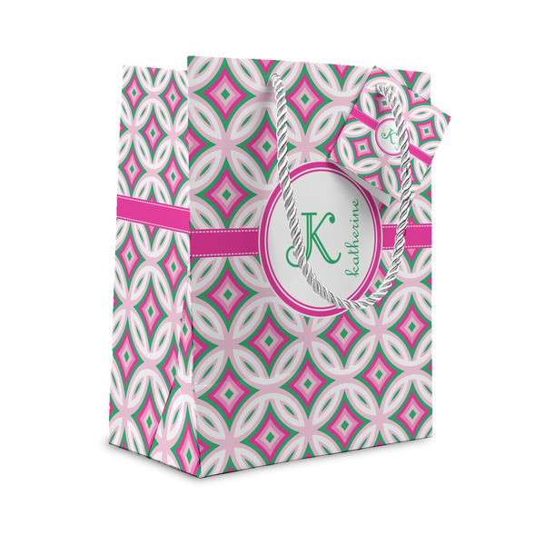 Custom Linked Circles & Diamonds Small Gift Bag (Personalized)