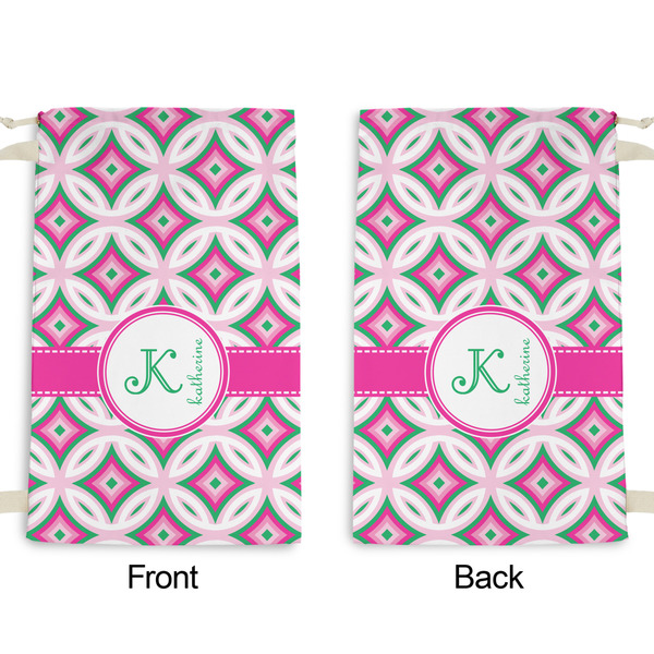 Linked Circles & Diamonds Small Laundry Bag - Front & Back View