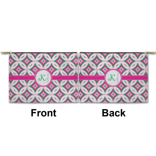 Linked Circles & Diamonds Small Zipper Pouch Approval (Front and Back)