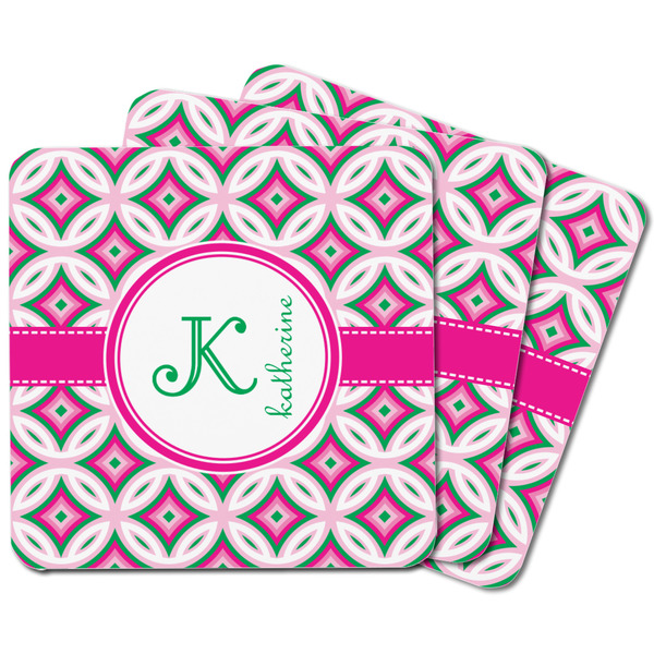 Linked Circles & Diamonds Square Fridge Magnet - MAIN