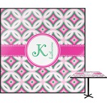 Linked Circles & Diamonds Square Table Top - 30" (Personalized)