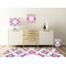 Linked Circles & Diamonds Square Wall Decal Wooden Desk