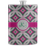 Linked Circles & Diamonds Stainless Steel Flask (Personalized)