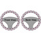 Linked Circles & Diamonds Steering Wheel Cover- Front and Back