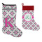 Linked Circles & Diamonds Stockings - Side by Side compare