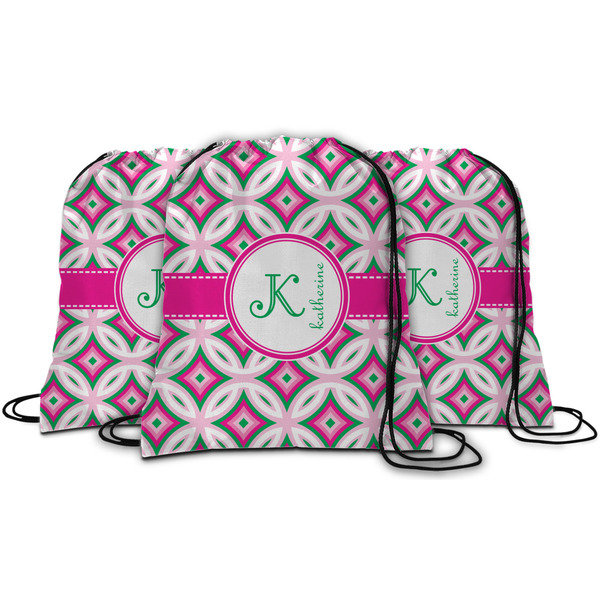 Linked Circles & Diamonds String Backpack - MAIN