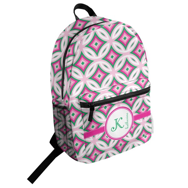 Custom Linked Circles & Diamonds Student Backpack (Personalized)
