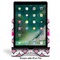 Linked Circles & Diamonds Stylized Tablet Stand - Front with ipad