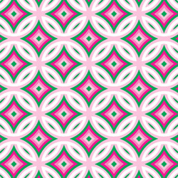 Linked Circles & Diamonds Fabric by the Yard - Spun Polyester Poplin