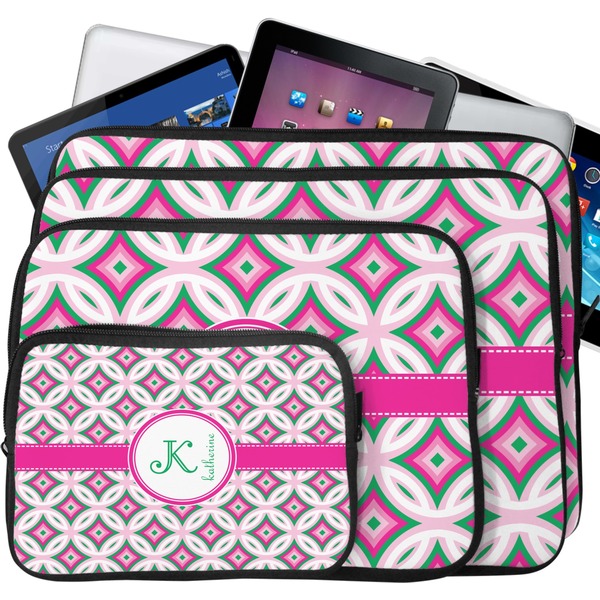 Linked Circles & Diamonds Tablet & Laptop Case Sizes