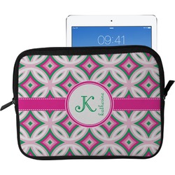Linked Circles & Diamonds Tablet Case / Sleeve - Large (Personalized)