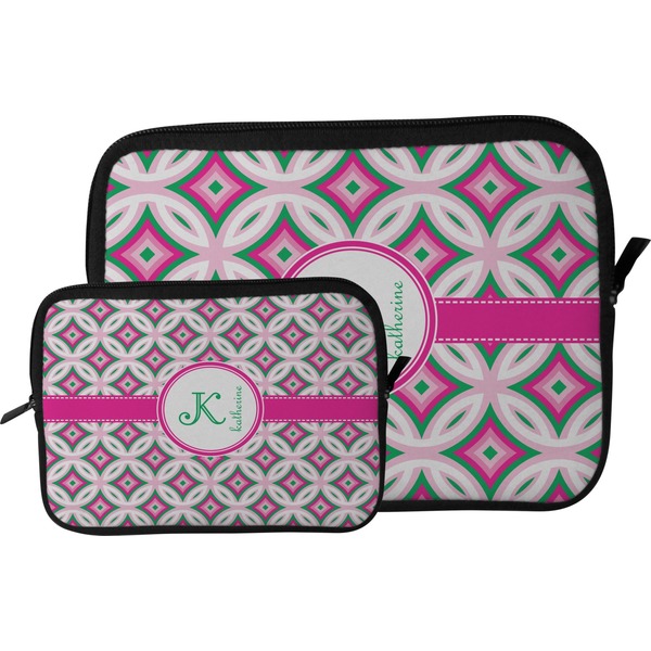 Linked Circles & Diamonds Tablet Sleeve (Size Comparison)