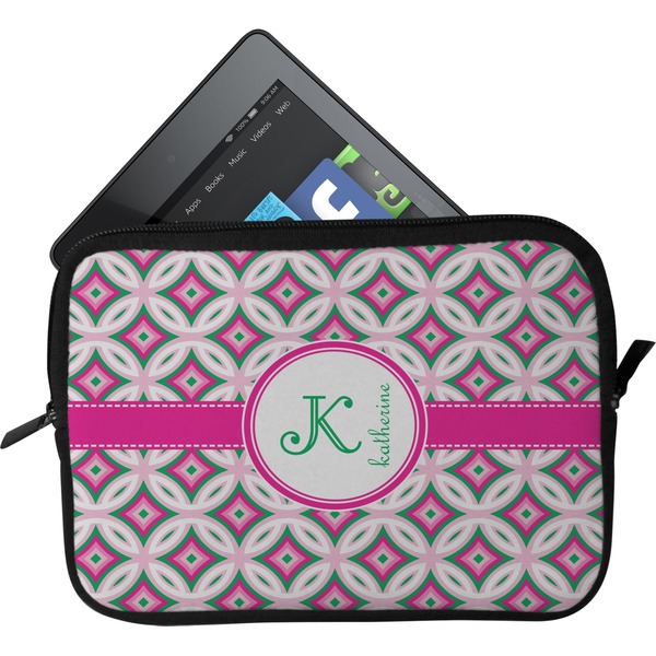 Custom Linked Circles & Diamonds Tablet Case / Sleeve (Personalized)