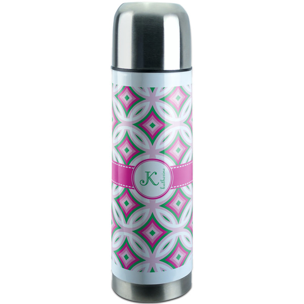Custom Linked Circles & Diamonds Stainless Steel Thermos (Personalized)