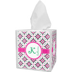 Linked Circles & Diamonds Tissue Box Cover (Personalized)