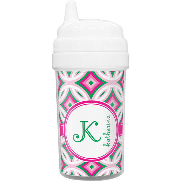 Custom Linked Circles & Diamonds Toddler Sippy Cup (Personalized)