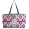Linked Circles & Diamonds Beach Totes Bag - w/ Black Handles (Personalized)