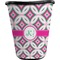 Linked Circles & Diamonds Waste Basket - Single Sided (Black) (Personalized)